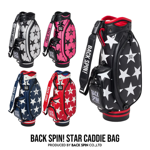 【BACK SPIN!】GOLF BAG - STAR 2025-26 Model (White Black Navy Red Pink Green Silver)
