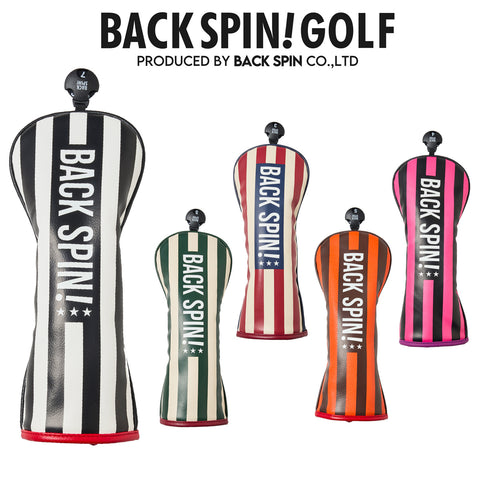BACK SPIN! STRIPE SET A: CADDIE BAG, HEAD COVERS, and A CART BAG SET
