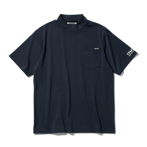 【50%OFF】【TAM!GOLF】MOCK NECK BIG LOGO POCKET-T