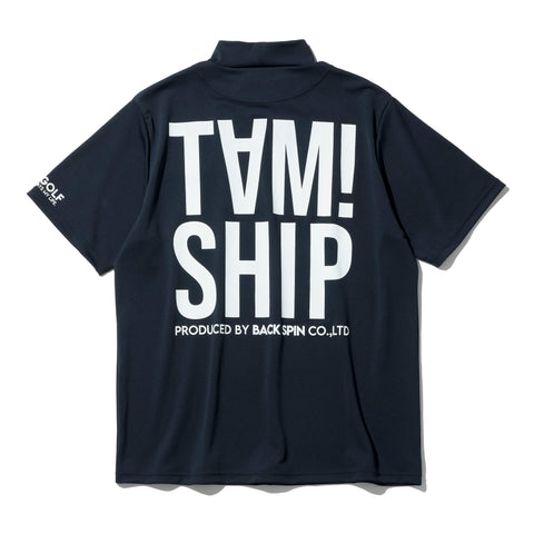 【50%OFF】【TAM!GOLF】MOCK NECK BIG LOGO POCKET-T