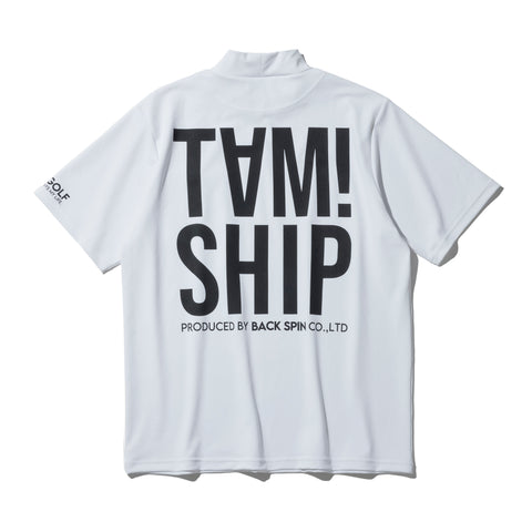【50%OFF】【TAM!GOLF】MOCK NECK BIG LOGO POCKET-T