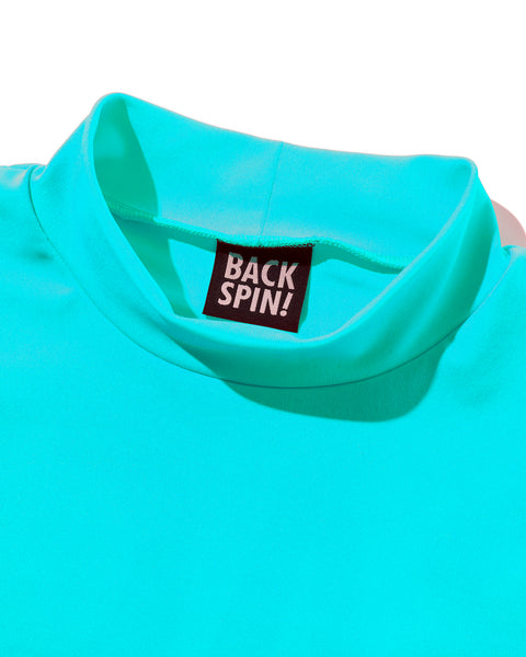 【BACK SPIN!】MOCK NECK BIG LOGO POCKET-T
