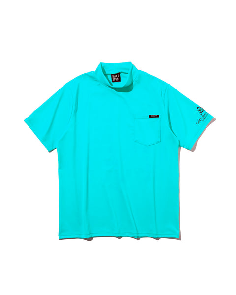 【BACK SPIN!】MOCK NECK BIG LOGO POCKET-T