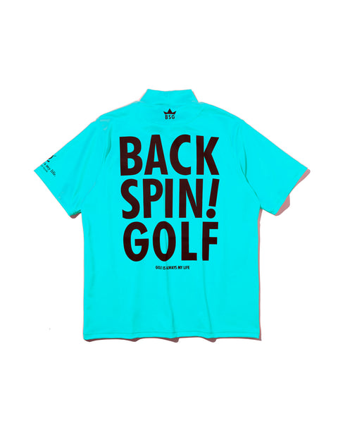 【BACK SPIN!】MOCK NECK BIG LOGO POCKET-T