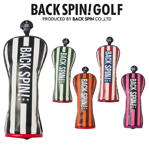 BACK SPIN! STRIPE SET A: CADDIE BAG, HEAD COVERS, and A CART BAG SET