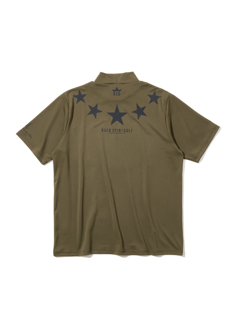 【BACK SPIN!】STAR MOCK NECK T-shirt