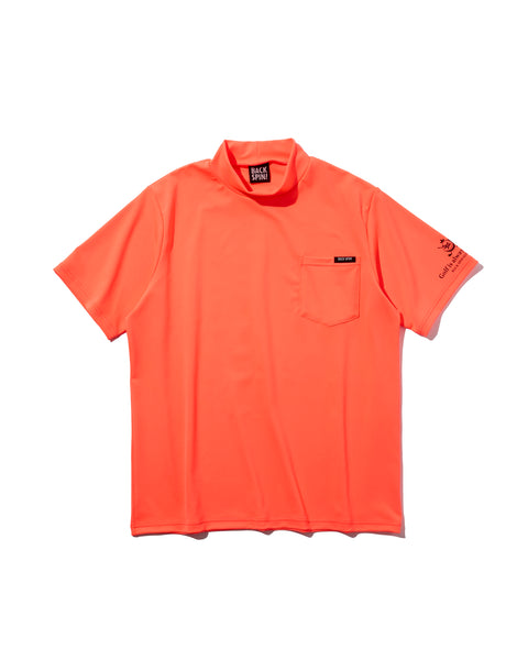 【BACK SPIN!】MOCK NECK BIG LOGO POCKET-T