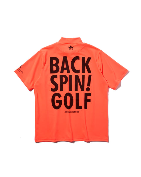 【BACK SPIN!】MOCK NECK BIG LOGO POCKET-T