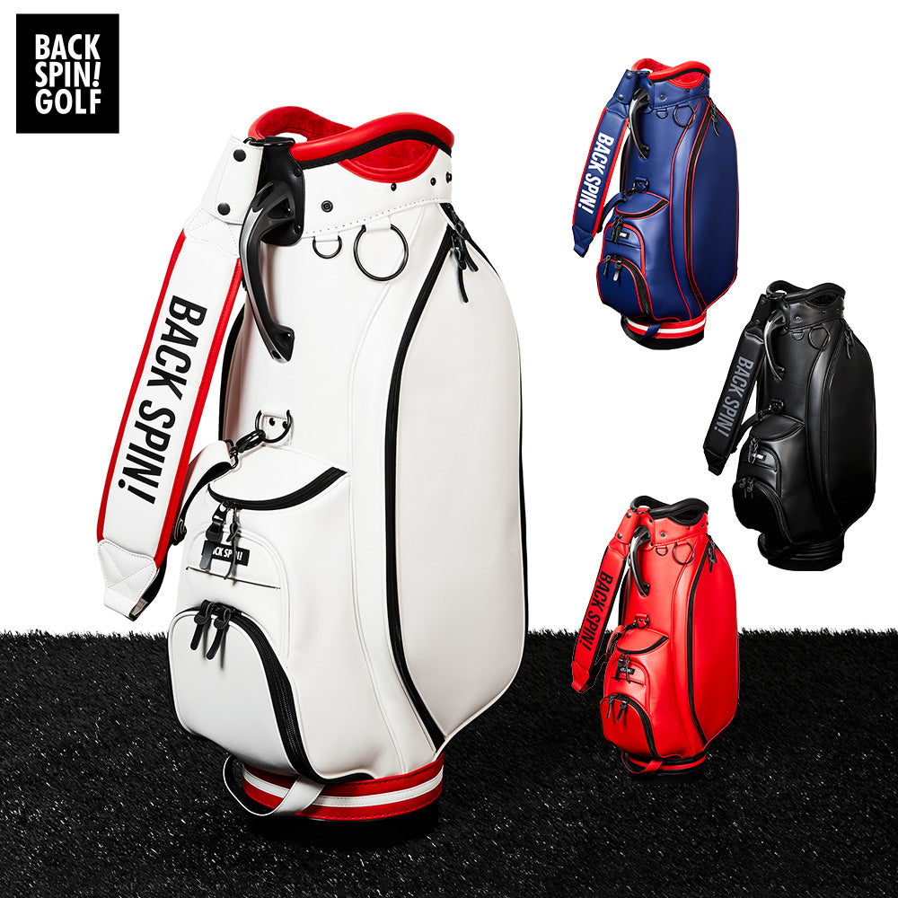 残りわずか！【BACK SPIN!】GOLF BAG - 4COLORS（BSC100） Black Red