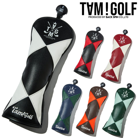 【TAM!GOLF】PU DIAMOND HEAD COVER FOR FAIRWAY WOOD