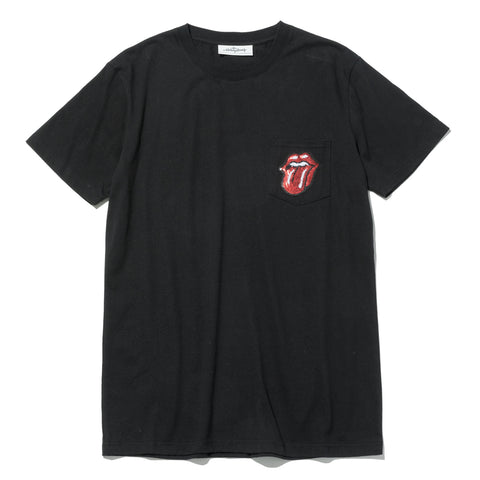 【50%OFF】【The Rolling Stones】TheRollingStones SEQUIN LICK POCKET T SHIRT(RSBA02W710)