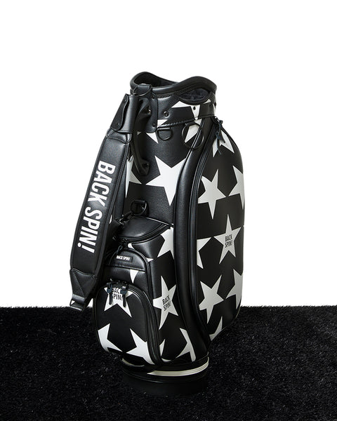 【ワケアリ】【BACK SPIN!】GOLF BAG - STAR 2023 (White Black Navy Red)