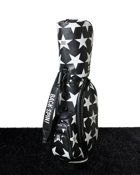 【ワケアリ】【BACK SPIN!】GOLF BAG - STAR 2023 (White Black Navy Red)