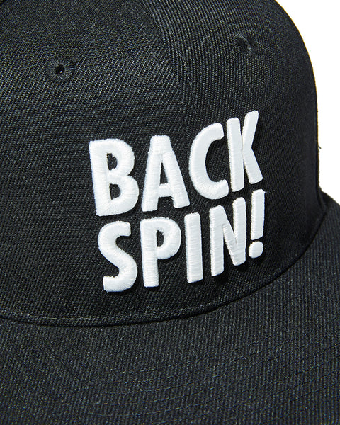 【BACK SPIN!】FLAT BRIM CAP(BSBA02W901)BLACK, One-size