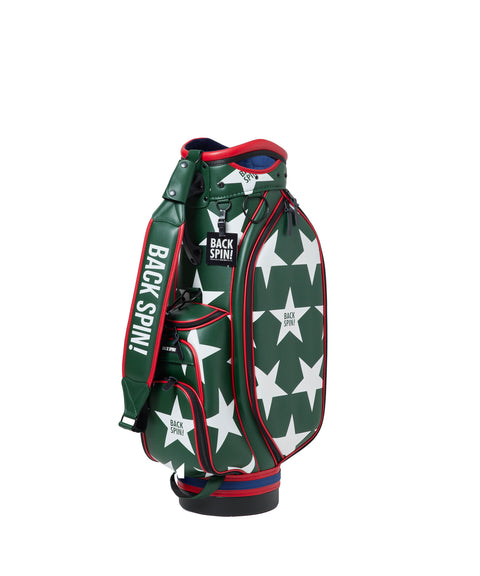 【ワケアリ】【BACK SPIN!】GOLF BAG - STAR 2023 (White Black Navy Red)