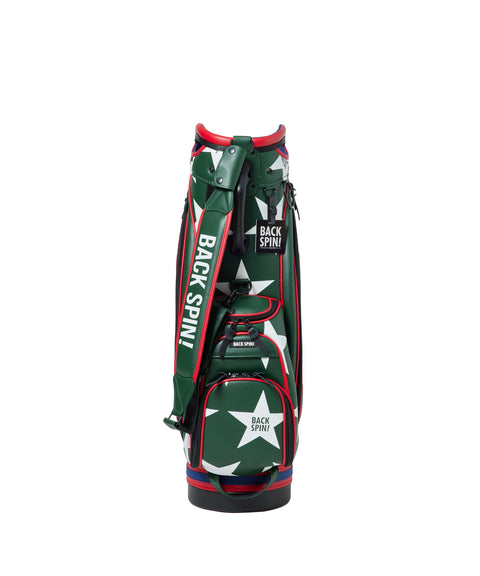 【ワケアリ】【BACK SPIN!】GOLF BAG - STAR 2023 (White Black Navy Red)