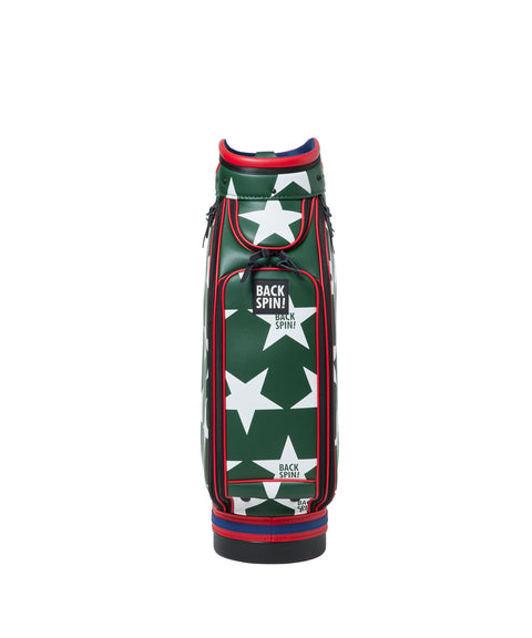 【ワケアリ】【BACK SPIN!】GOLF BAG - STAR 2023 (White Black Navy Red)
