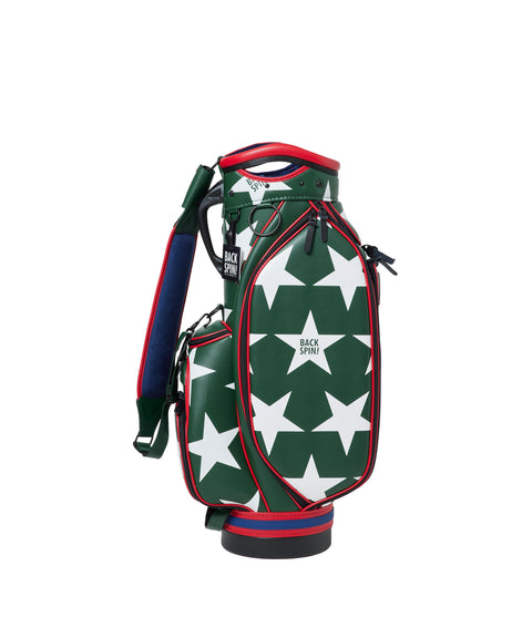 【ワケアリ】【BACK SPIN!】GOLF BAG - STAR 2023 (White Black Navy Red)