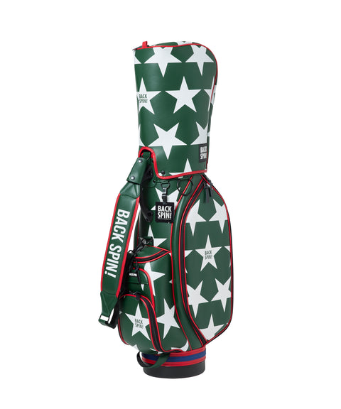 【ワケアリ】【BACK SPIN!】GOLF BAG - STAR 2023 (White Black Navy Red)