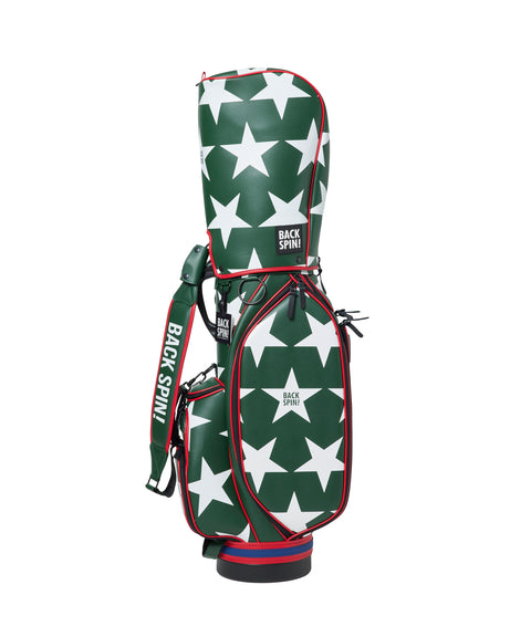 【ワケアリ】【BACK SPIN!】GOLF BAG - STAR 2023 (White Black Navy Red)