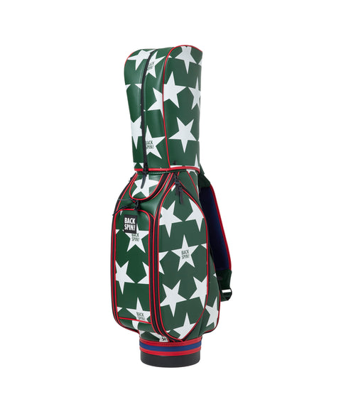 【ワケアリ】【BACK SPIN!】GOLF BAG - STAR 2023 (White Black Navy Red)