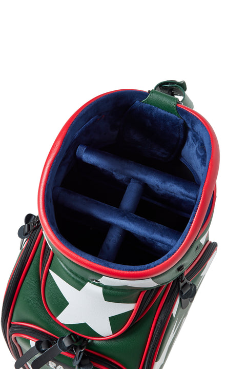 【ワケアリ】【BACK SPIN!】GOLF BAG - STAR 2023 (White Black Navy Red)