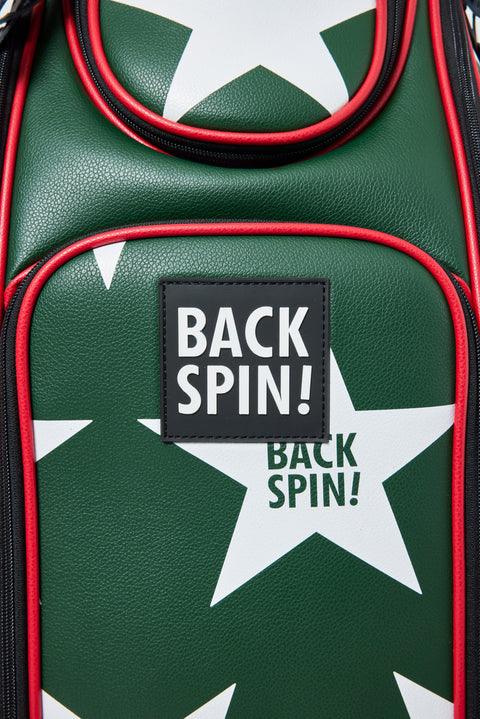 【ワケアリ】【BACK SPIN!】GOLF BAG - STAR 2023 (White Black Navy Red)