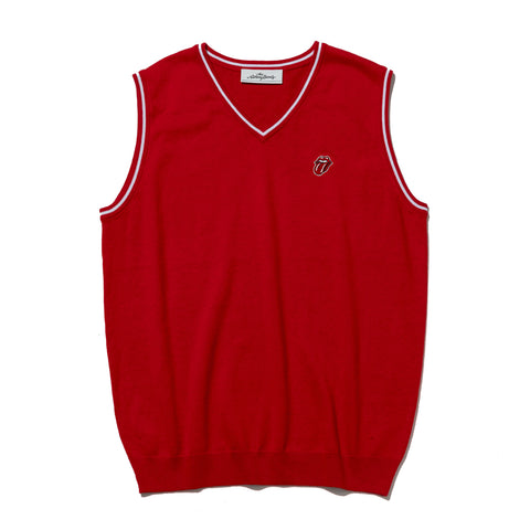 【30%OFF】【RollingStones】The Rolling Stones Logo Knit Vest(RSBA02W717)