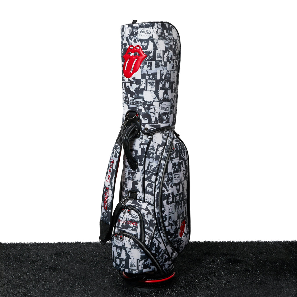 The Rolling Stones】RollingStones Mono Photo Pattern Tour Golf Bag