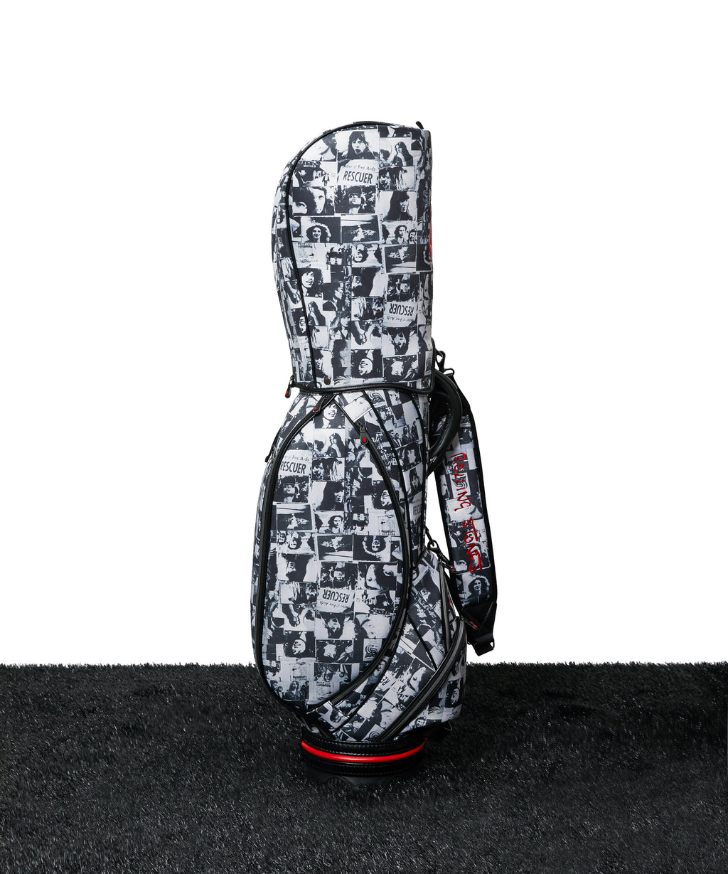 The Rolling Stones】RollingStones Mono Photo Pattern Tour Golf Bag