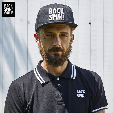 【BACK SPIN!】FLAT BRIM CAP(BSBA02W901)BLACK, One-size
