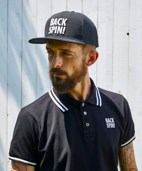 【BACK SPIN!】FLAT BRIM CAP(BSBA02W901)BLACK, One-size