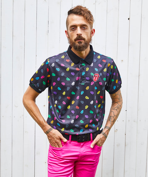【50%OFF】【RollingStones】RS LICKS Pattern POLO SHIRT(RSBA02W704)