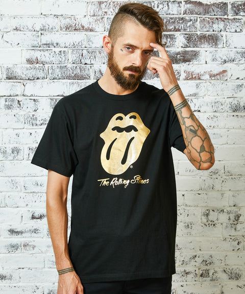 【50%OFF】【The Rolling Stones】ローリングストーンズ ゴールド ロゴTシャツ