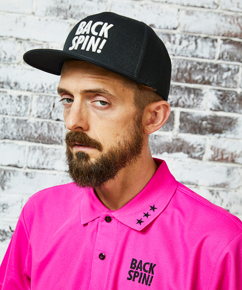 【BACK SPIN!】FLAT BRIM CAP(BSBA02W901)BLACK, One-size