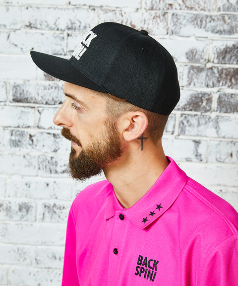 【BACK SPIN!】FLAT BRIM CAP(BSBA02W901)BLACK, One-size