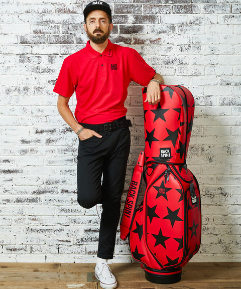【ワケアリ】【BACK SPIN!】GOLF BAG - STAR 2023 (White Black Navy Red)