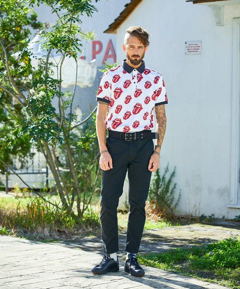 【30%OFF】【RollingStones】Red Lick Pattern POLO SHIRT(RSBB01W722)