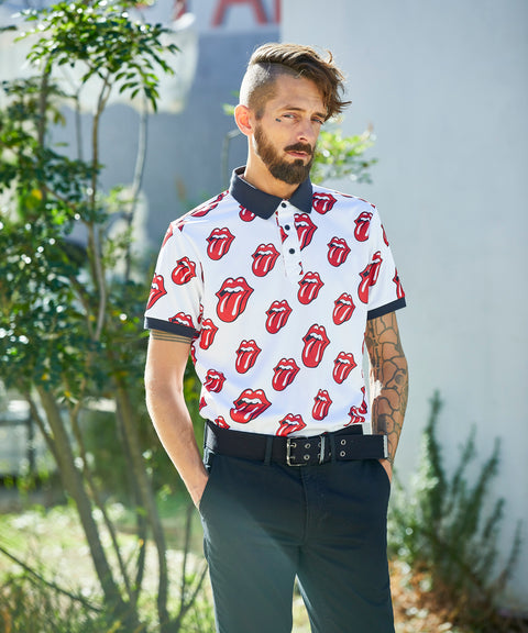 【30%OFF】【RollingStones】Red Lick Pattern POLO SHIRT(RSBB01W722)