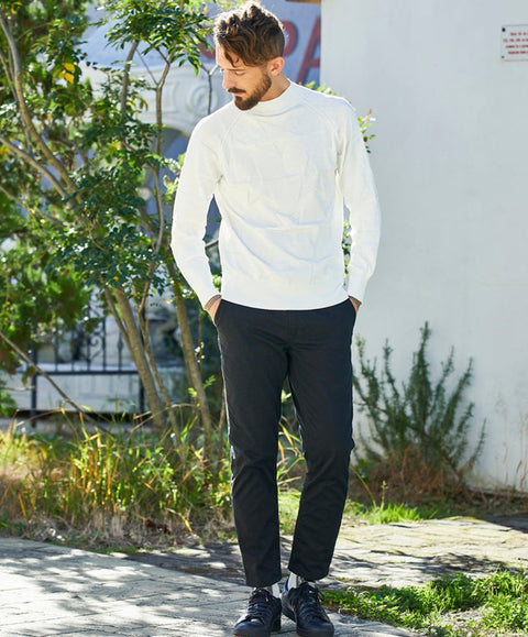 50%OFF【BACK SPIN!】STAR AND BORDER LONG SLEEVED KNIT SWEATER(BSBA02W713)