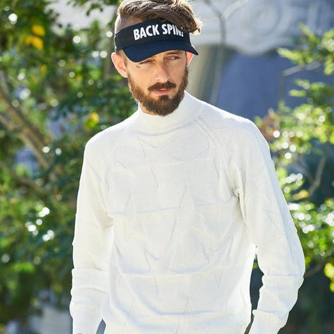 50%OFF【BACK SPIN!】STAR AND BORDER LONG SLEEVED KNIT SWEATER(BSBA02W713)