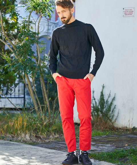 50%OFF【BACK SPIN!】STAR AND BORDER LONG SLEEVED KNIT SWEATER(BSBA02W713)