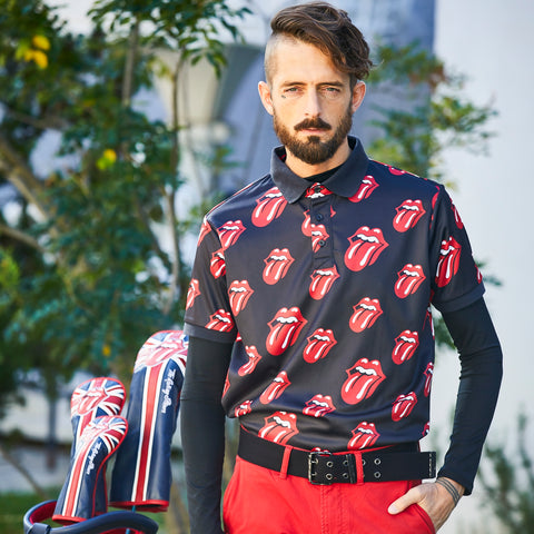 【30%OFF】【RollingStones】Red Lick Pattern POLO SHIRT(RSBB01W722)