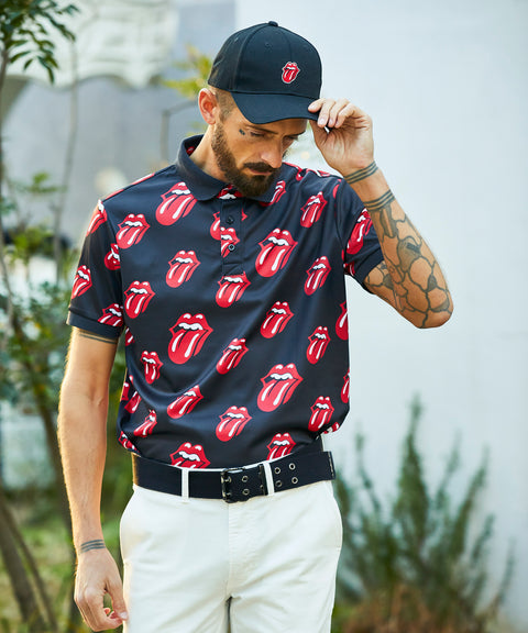【30%OFF】【RollingStones】Red Lick Pattern POLO SHIRT(RSBB01W722)