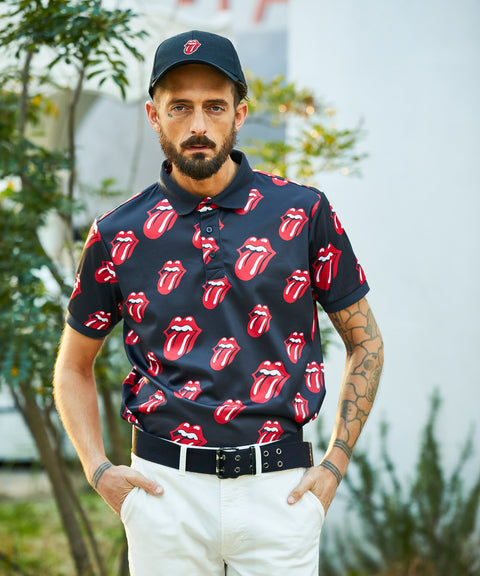 【30%OFF】【RollingStones】Red Lick Pattern POLO SHIRT(RSBB01W722)