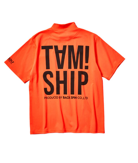 【50%OFF】【TAM!GOLF】MOCK NECK BIG LOGO POCKET-T