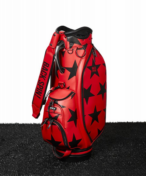 【ワケアリ】【BACK SPIN!】GOLF BAG - STAR 2023 (White Black Navy Red)