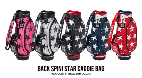 【BACK SPIN!】GOLF BAG - STAR 2025-26 Model (White Black Navy Red Pink Green Silver)