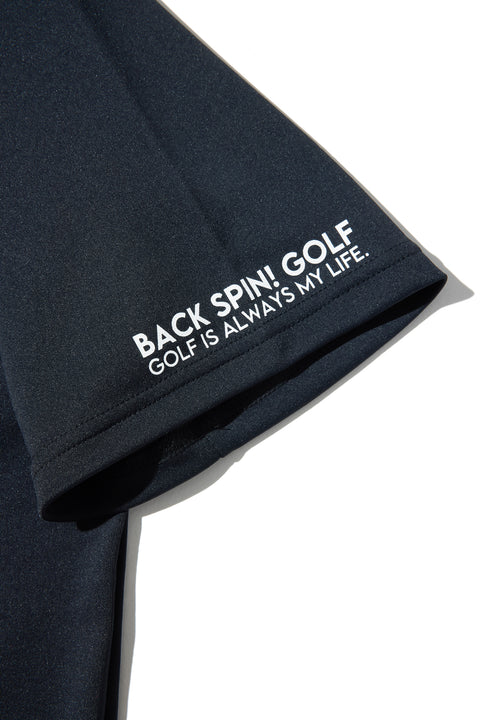 【BACK SPIN!】MOCK NECK BIG LOGO POCKET-T