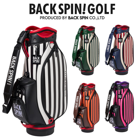 BACK SPIN! STRIPE SET A: CADDIE BAG, HEAD COVERS, and A CART BAG SET